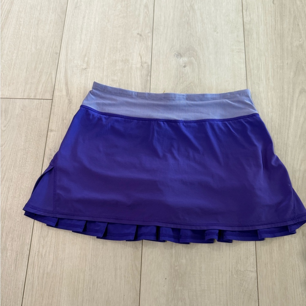 Lululemon Athletica Purple Mini Skater Skirt with Ruffled Hem